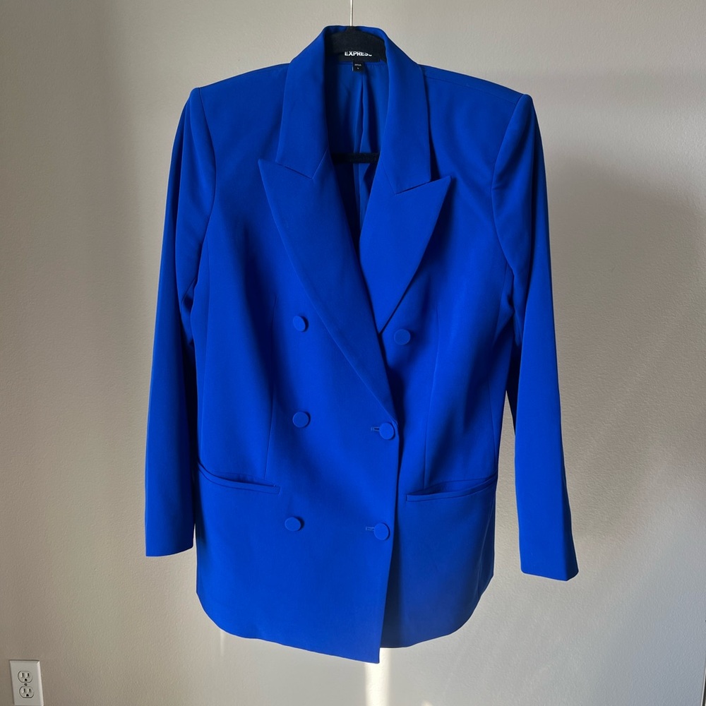 Express Women's Vibrant Blue Blazer